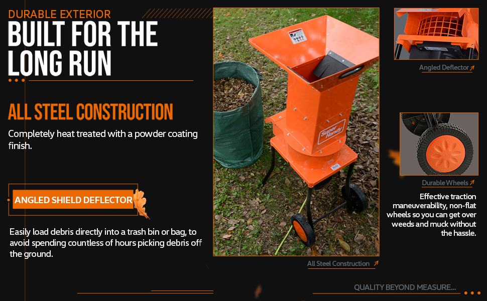 Super Handy GUO056 120V AC 11" Cutting Blade Electric Shredder and Mulcher New